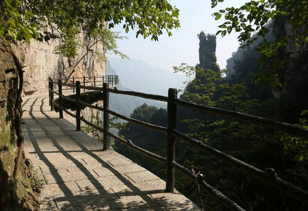 宜昌旅游方山风景区 悬空栈道玻璃桥